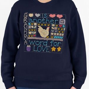 Vintage 1990s Grandma Theme Crew Neck Sweater